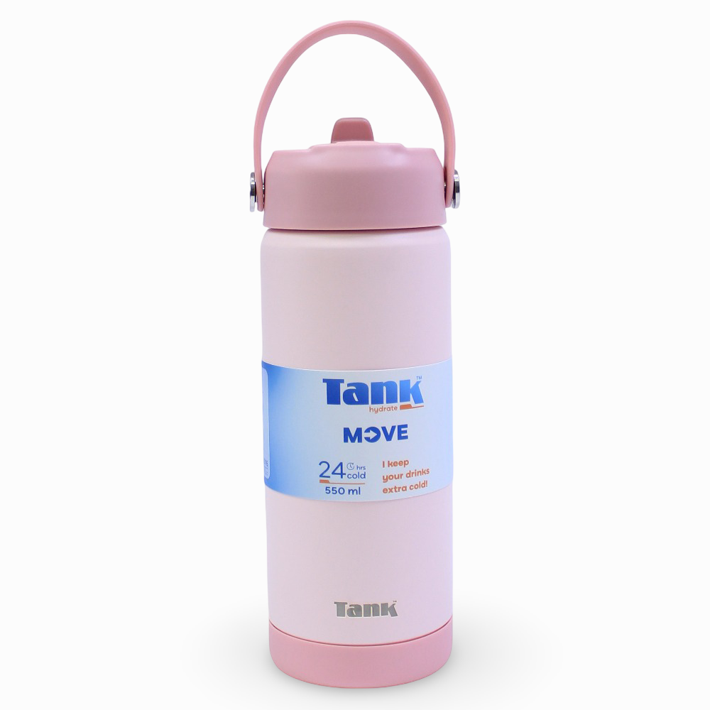 Tank Insulated Stainless Steel Water Bottle 550ml – Cotton Candy