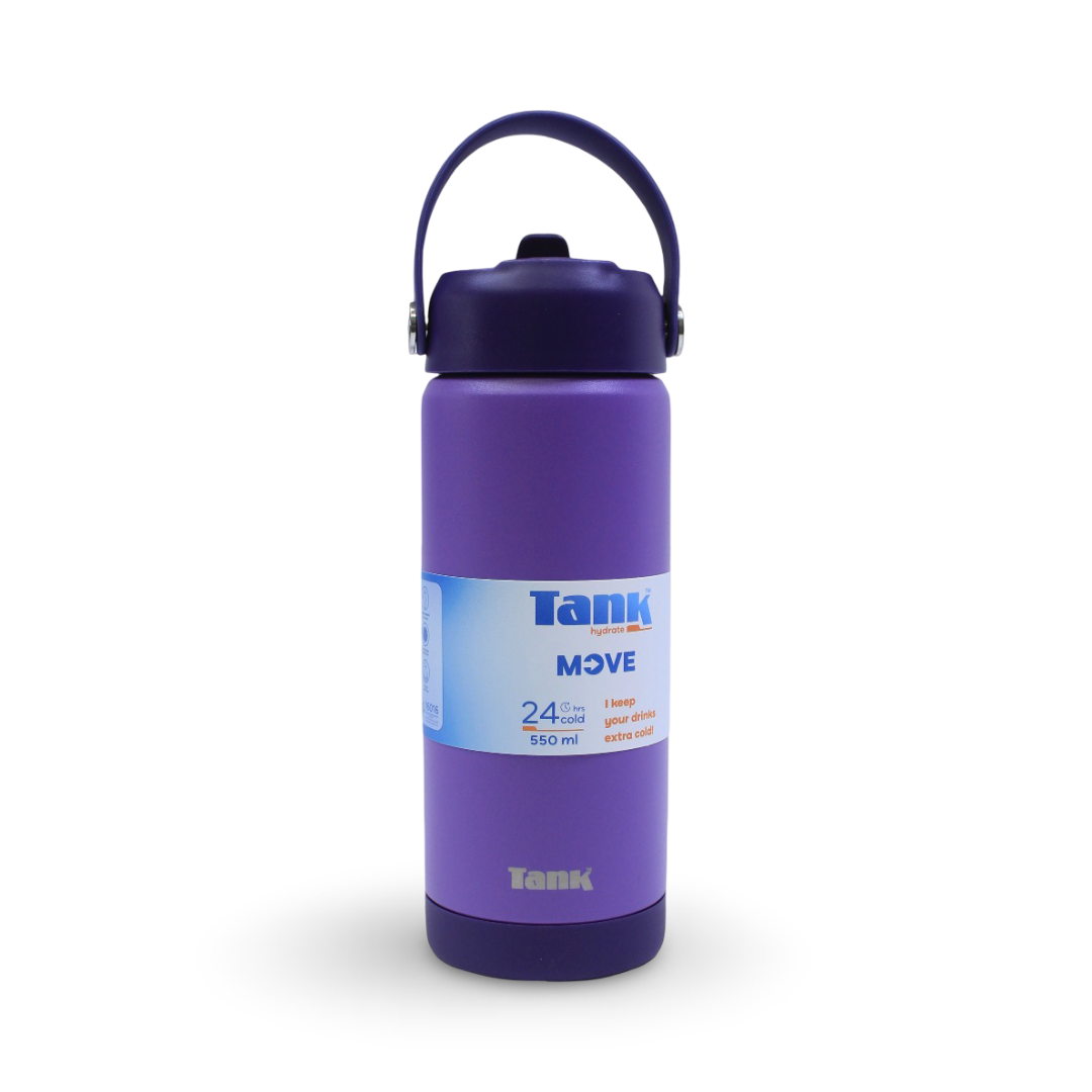 Tank Insulated Stainless Steel Water Bottle 550ml – Grape