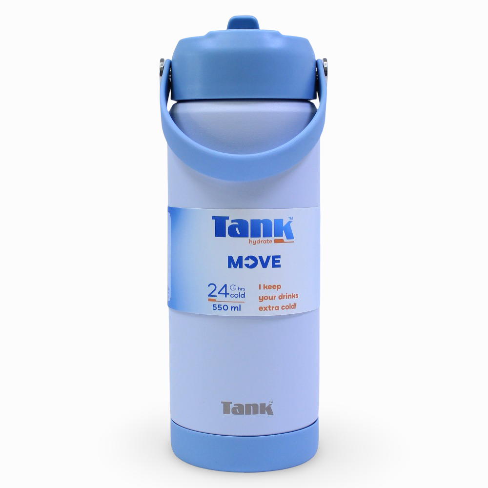 Tank Insulated Stainless Steel Water Bottle 550ml – Sky Blue