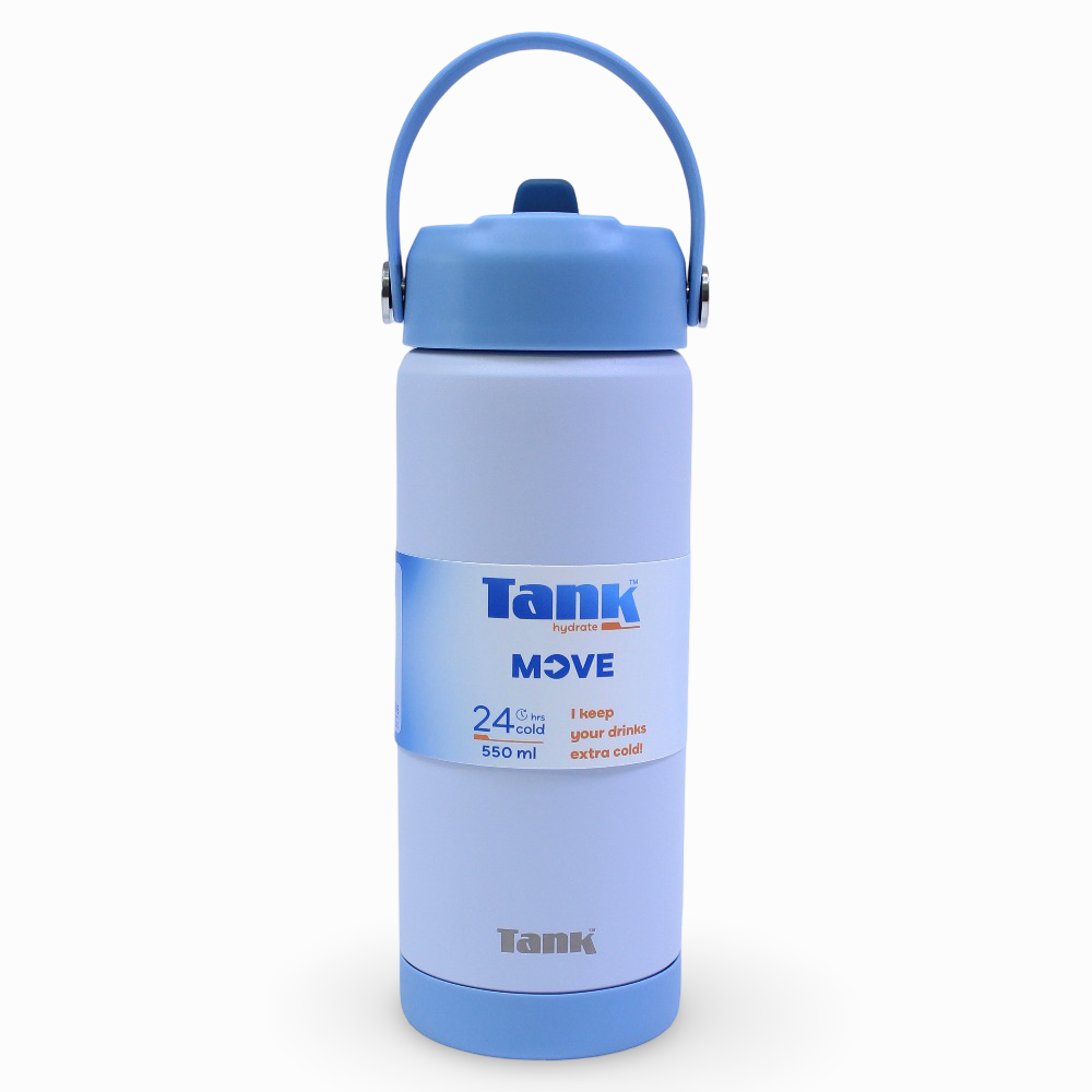 Tank Insulated Stainless Steel Water Bottle 550ml – Sky Blue