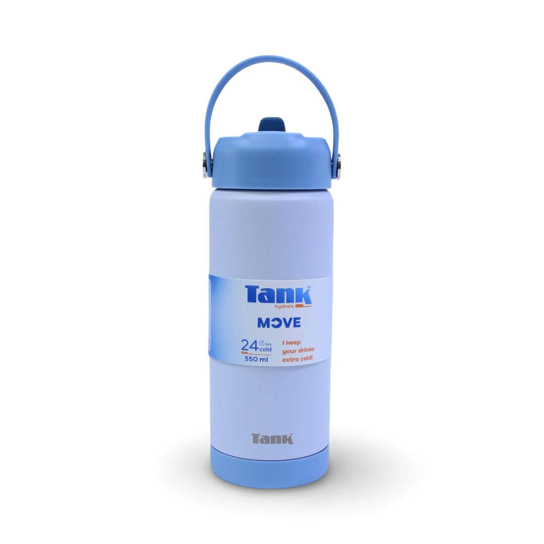 Tank Insulated Stainless Steel Water Bottle 550ml – Sky Blue