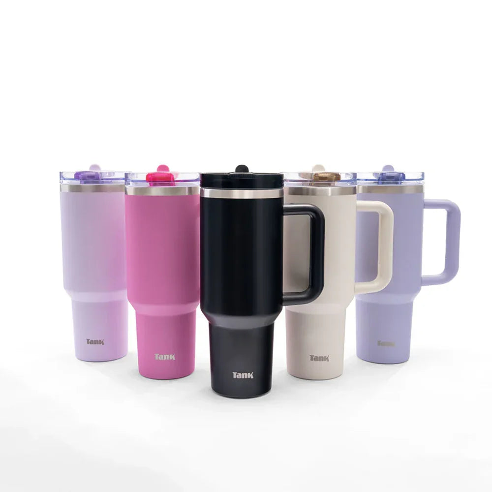 Tank Quencher Insulated Stainless Steel Travel Mug 1200ml – Black