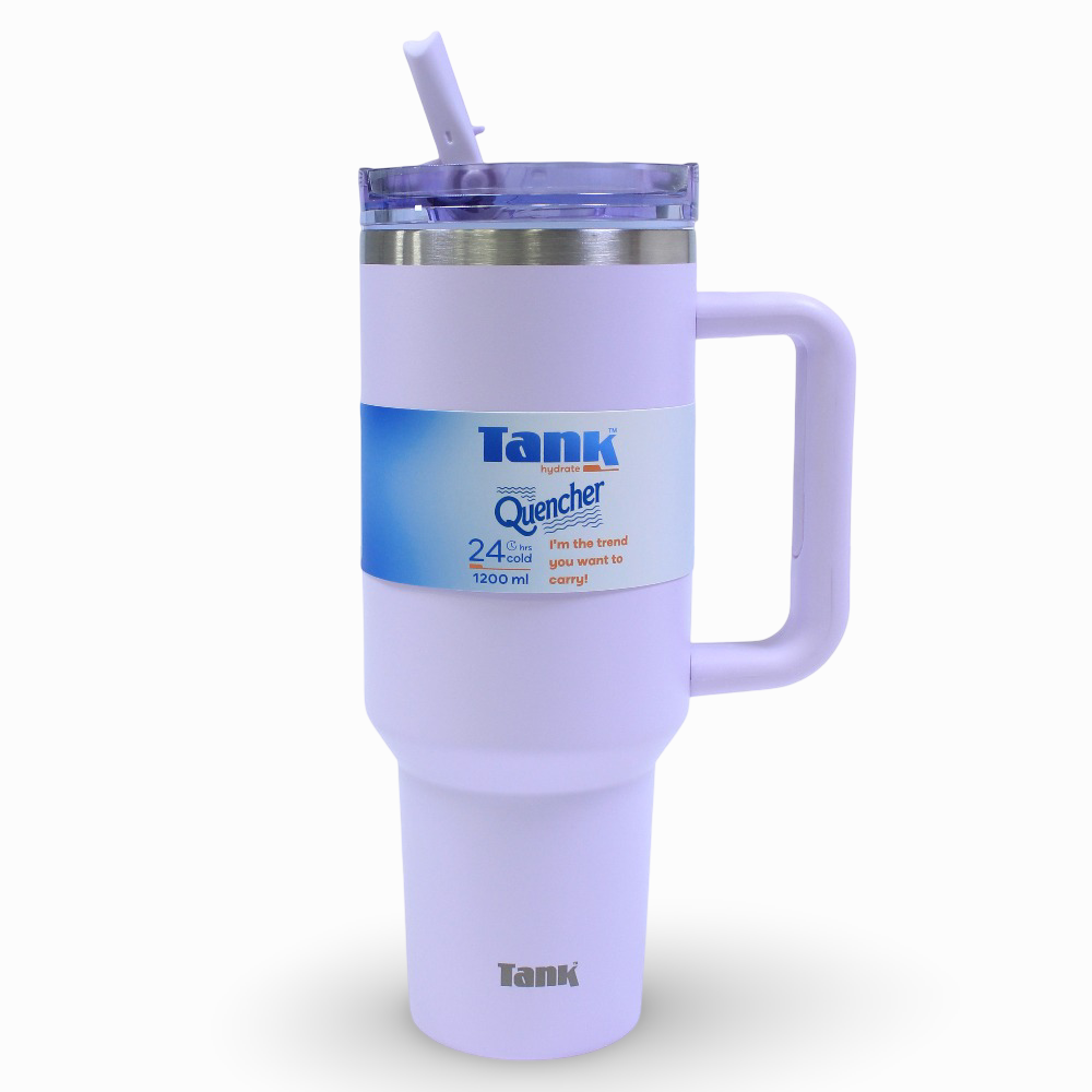 Tank Quencher Insulated Stainless Steel Travel Mug 1200ml – Light Purple