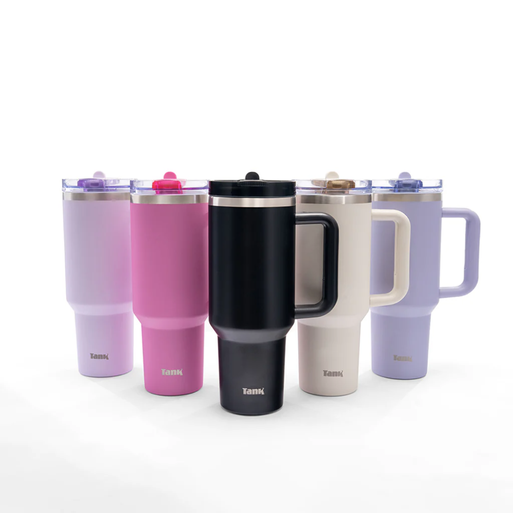 Tank Quencher Insulated Stainless Steel Travel Mug 1200ml – Cream