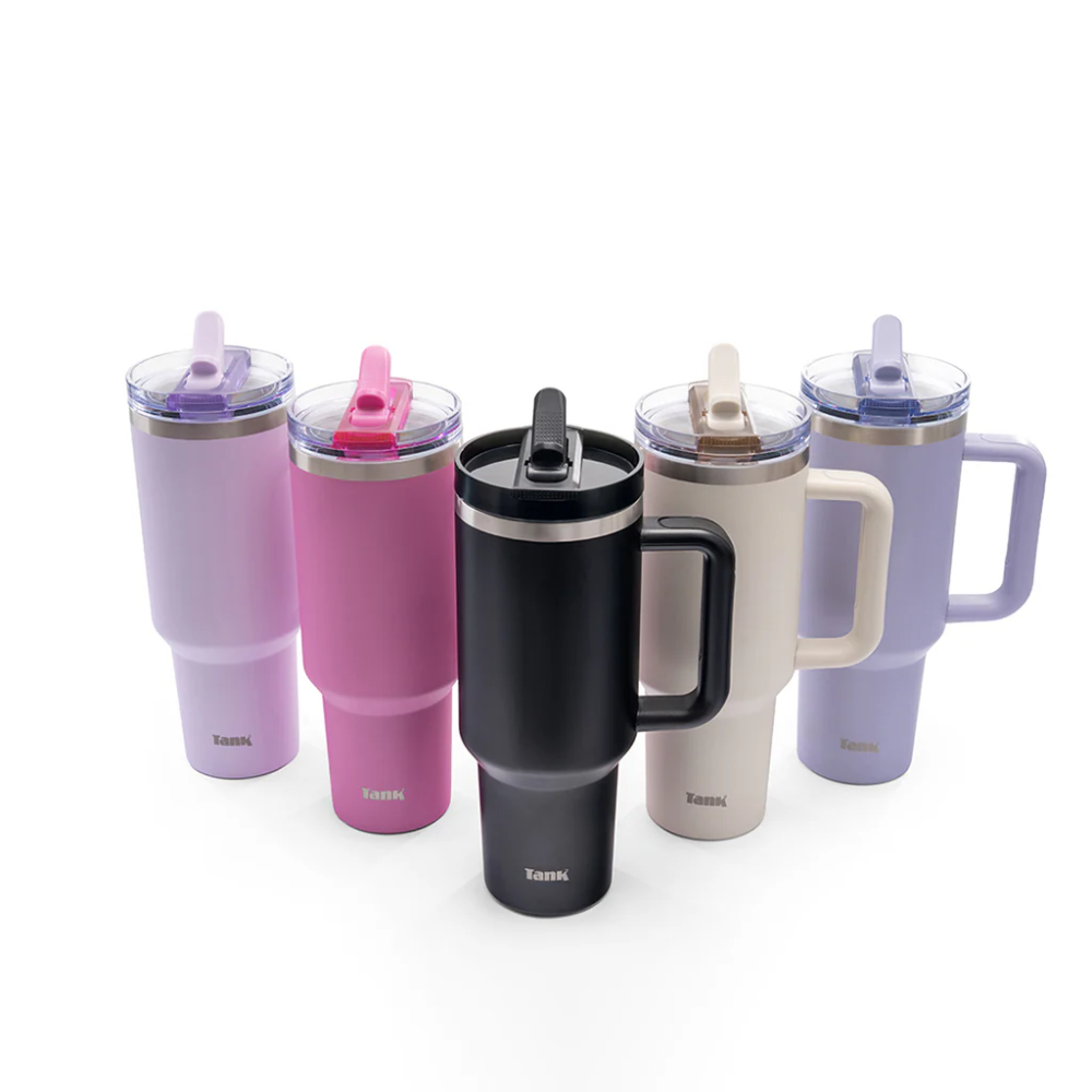 Tank Quencher Insulated Stainless Steel Travel Mug 1200ml – Cream