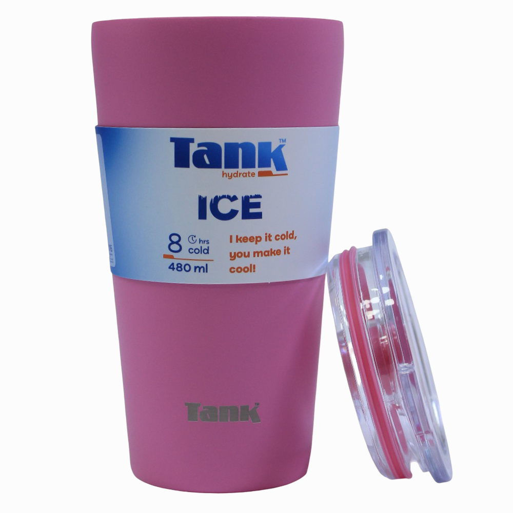 Tank Ice Insulated Stainless Steel Travel Cup 480ml – Bubblegum