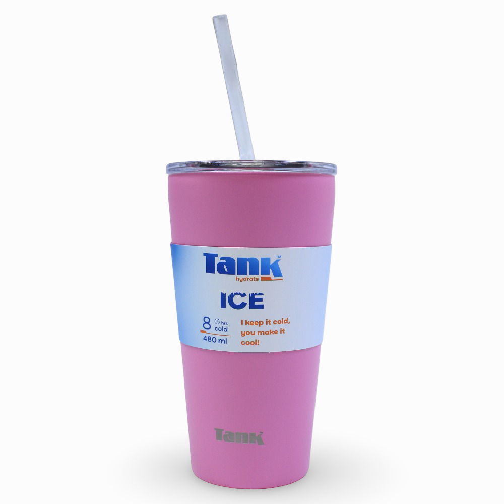 Tank Ice Insulated Stainless Steel Travel Cup 480ml – Bubblegum