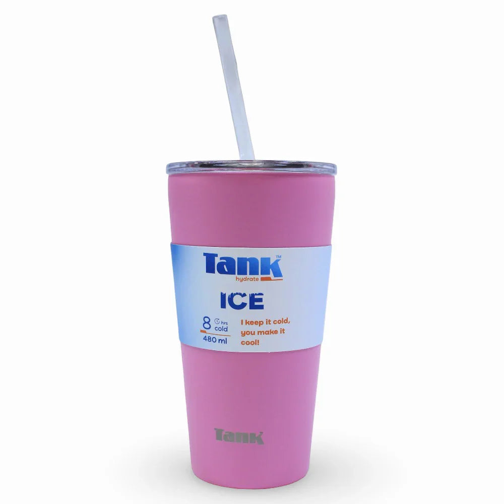 Tank Ice Insulated Stainless Steel Travel Cup 480ml – Bubblegum - Assortments