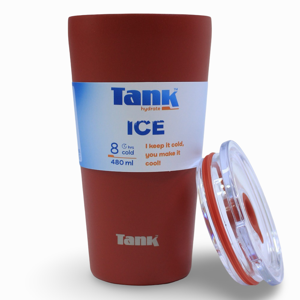 Tank Ice Insulated Stainless Steel Travel Cup 480ml – Cherry Cola