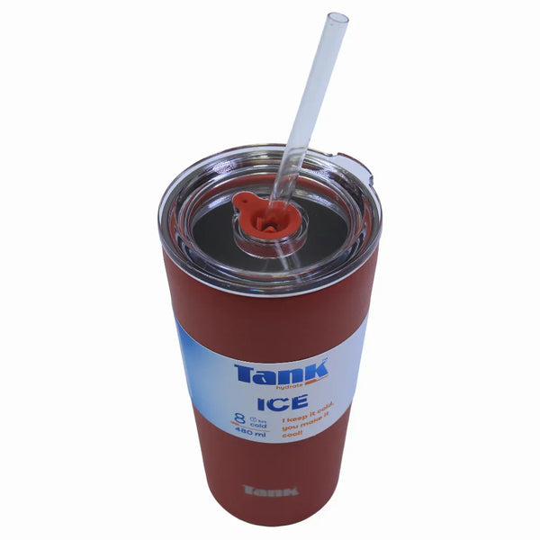 Tank Ice Insulated Stainless Steel Travel Cup 480ml – Cherry Cola