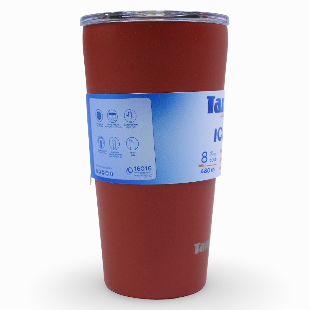 Tank Ice Insulated Stainless Steel Travel Cup 480ml – Cherry Cola