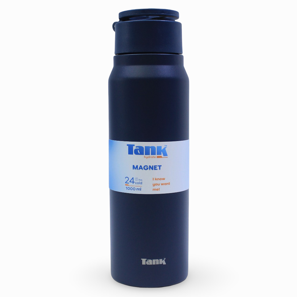 Tank Magnet Insulated Stainless Steel Water Bottle 1000ml – Electric Blue