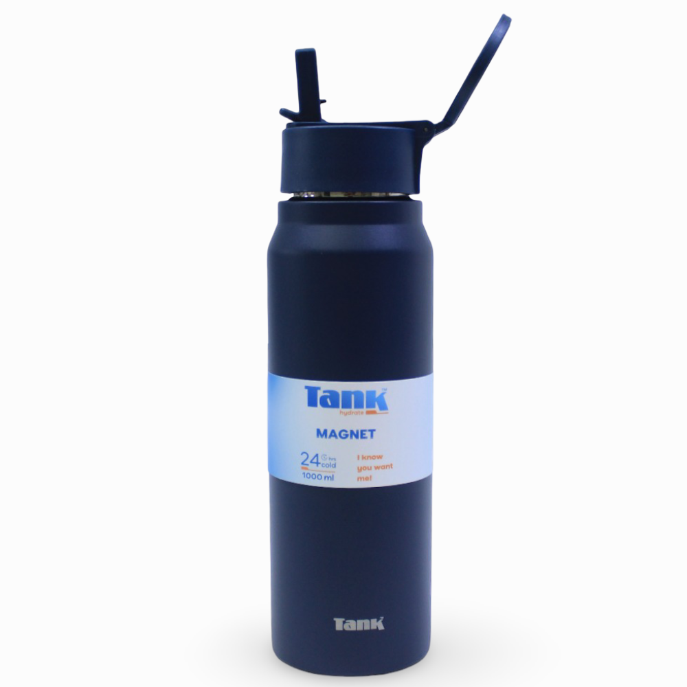 Tank Magnet Insulated Stainless Steel Water Bottle 1000ml – Electric Blue