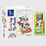Mickey Mouse & Friends Coloring Puzzle 2 In 1 (20 & 24 Pieces)