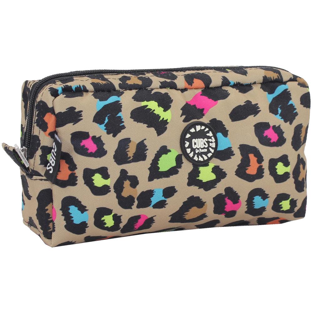 Cubs BROWN LEOPARD PENCIL CASE - Ourkids - Cubs