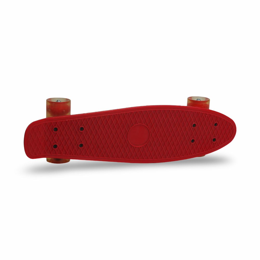 Skateboard with Colorful Led Light Up Wheels – Red