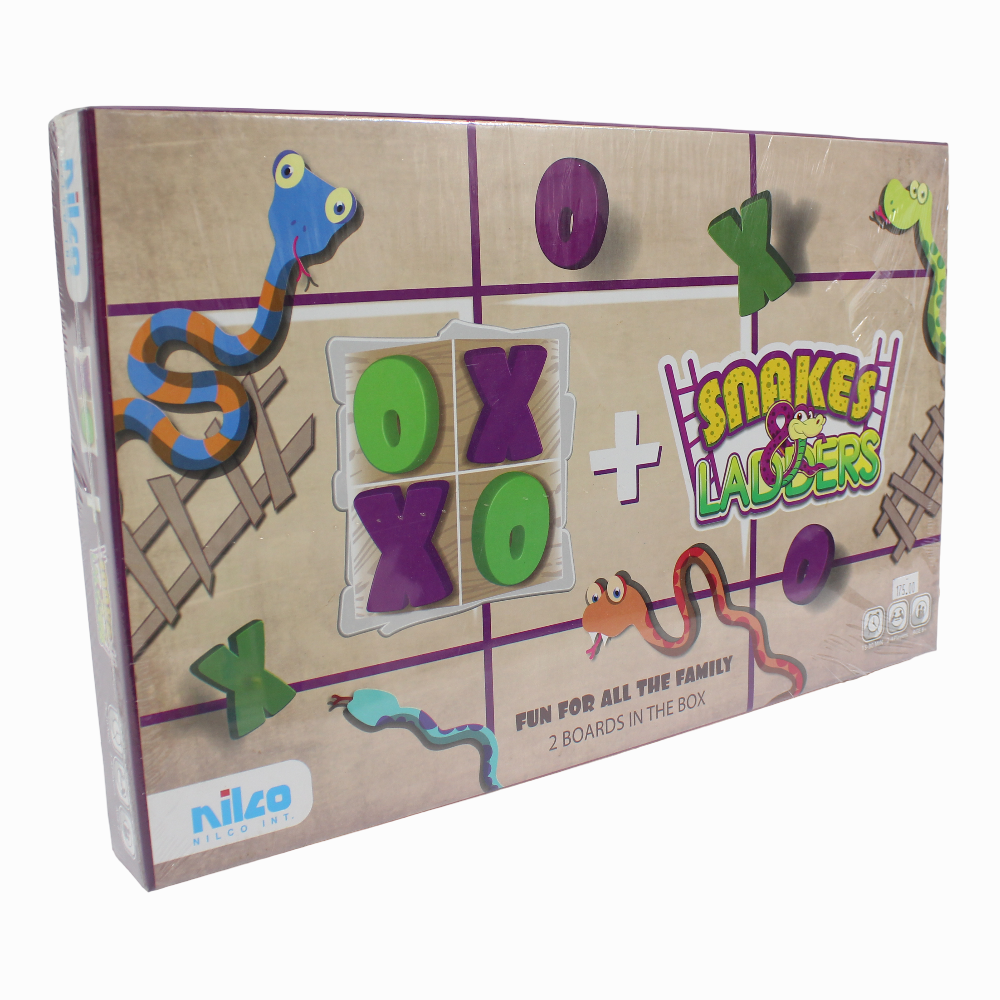 Tic Tac Toe + Snakes & Ladders Board Game