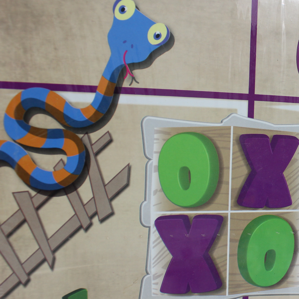 Tic Tac Toe + Snakes & Ladders Board Game