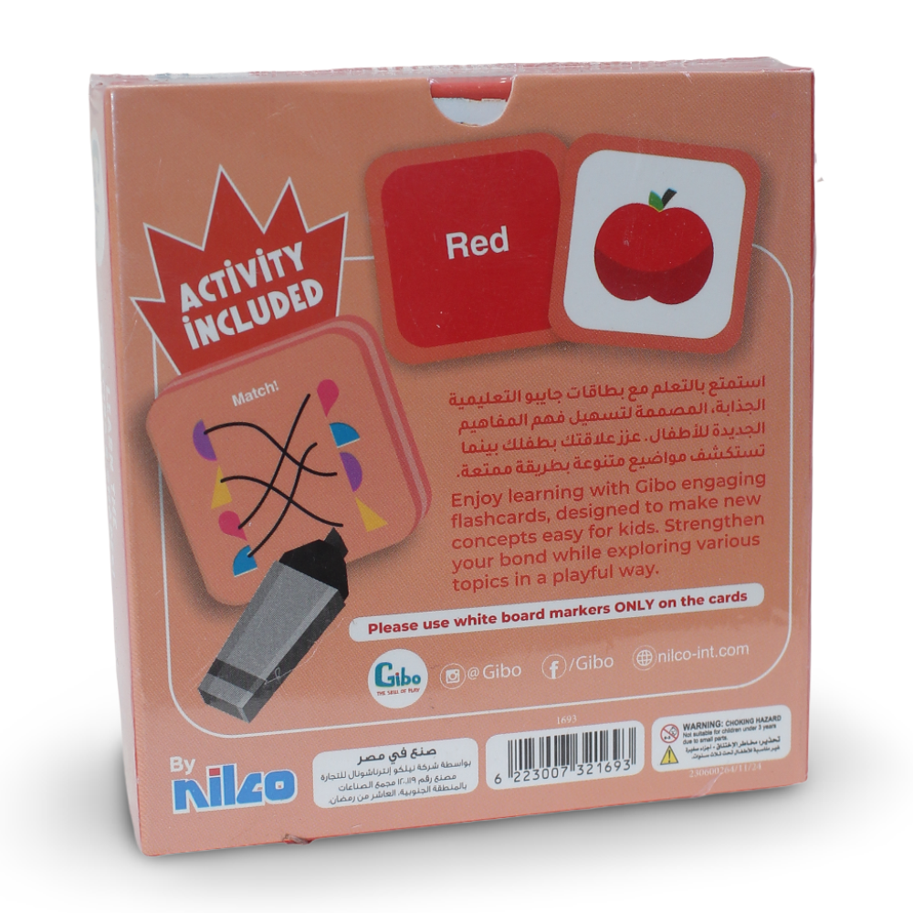 Nilco Gibo Learn the Colors & Shapes! Flash Card Game