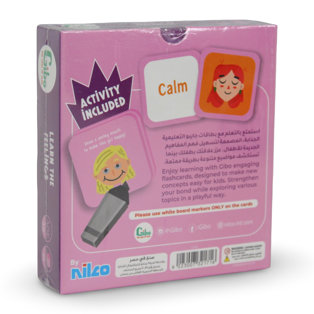 Nilco Gibo Learn The Feelings Flash Cards