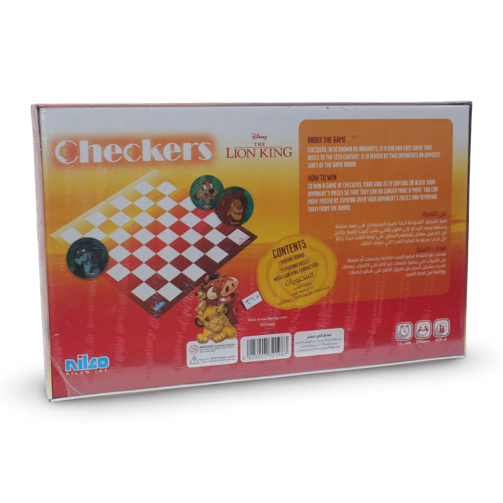 Nilco Disney The Lion King Checkers Game