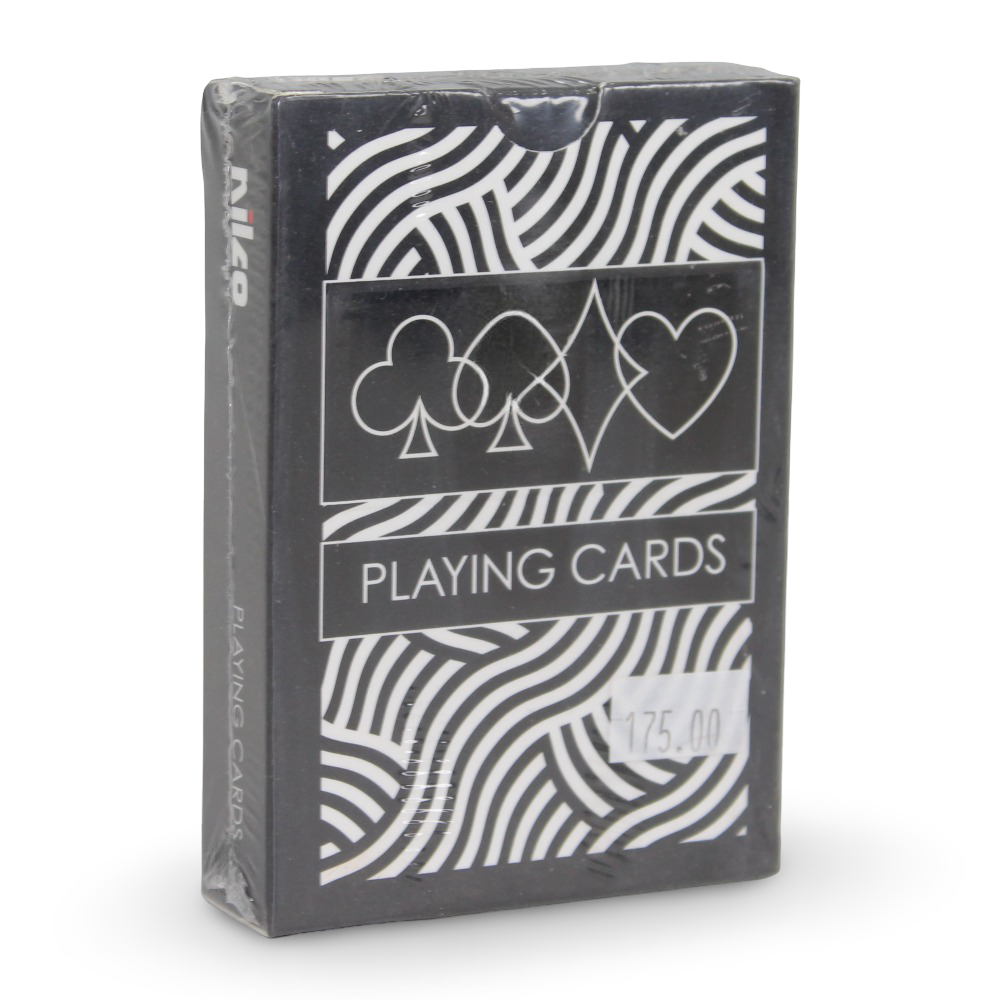 Nilco Premium Black Playing Cards – Classic 52-Card Deck - Toys