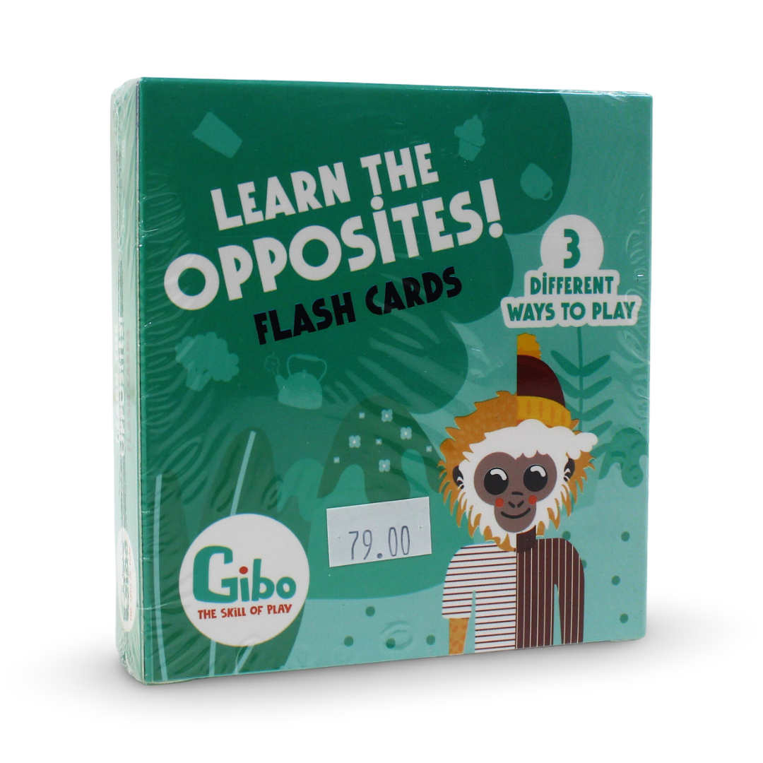 Nilco Gibo Flash Cards themed "Learn the Opposites" - Toys