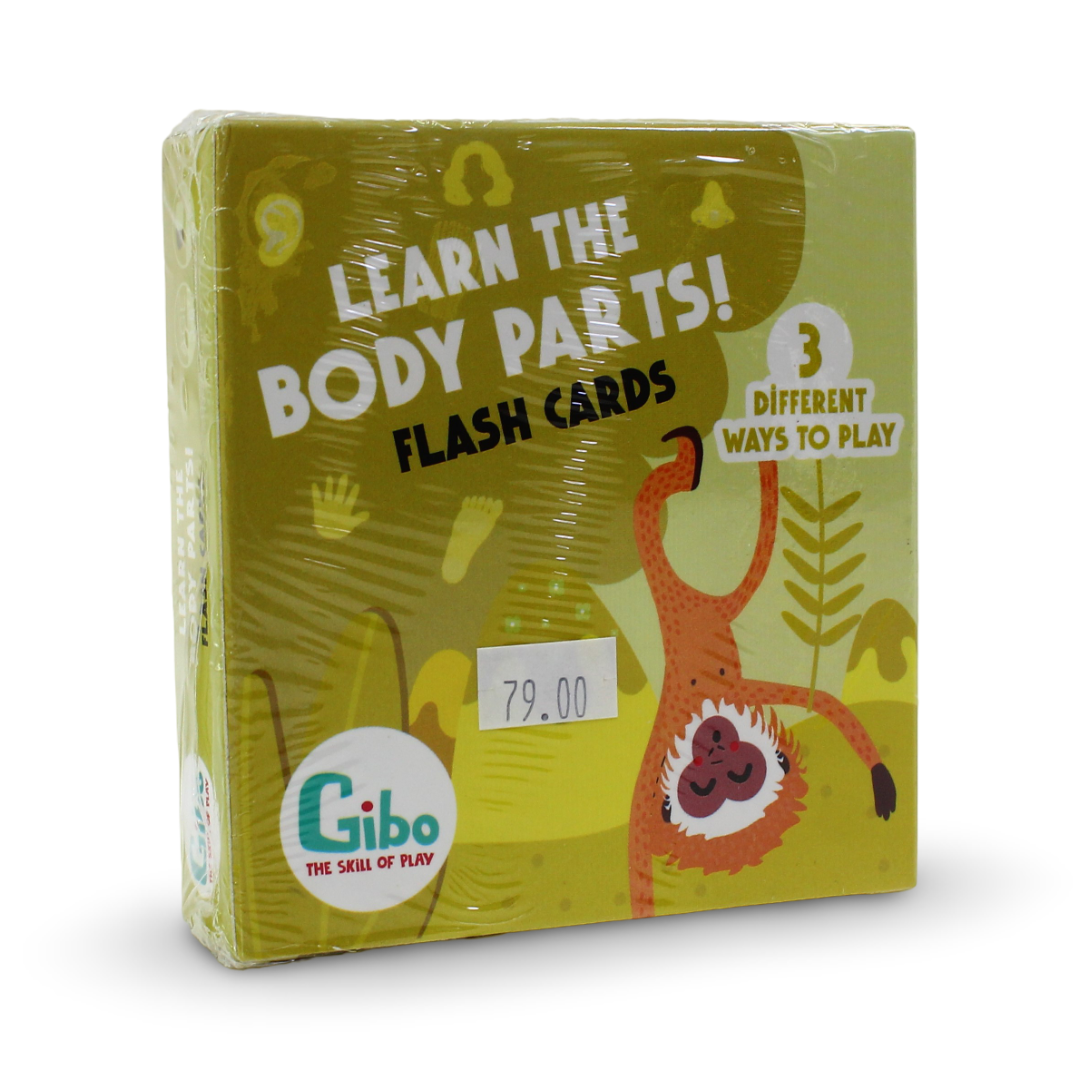 Nilco Gibo Learn the Body Parts Flash Cards - Toys