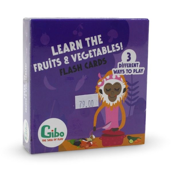 Nilco Gibo Learn the Fruits & Vegetables! Flash Cards - Toys