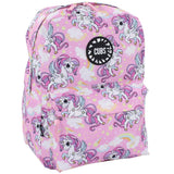 CUBS BABY PINK UNICORN AND RAINBOWS JUNIOR STUDENT BACKPACK - Ourkids - Cubs