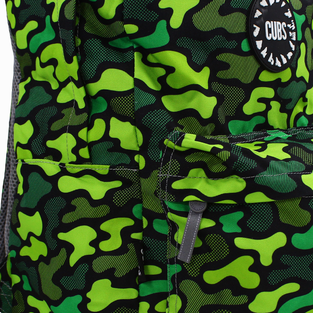 Cubs Neon Green Camo Junior Student Backpack