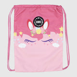 Cubs Unicorn Face Pink String Bag