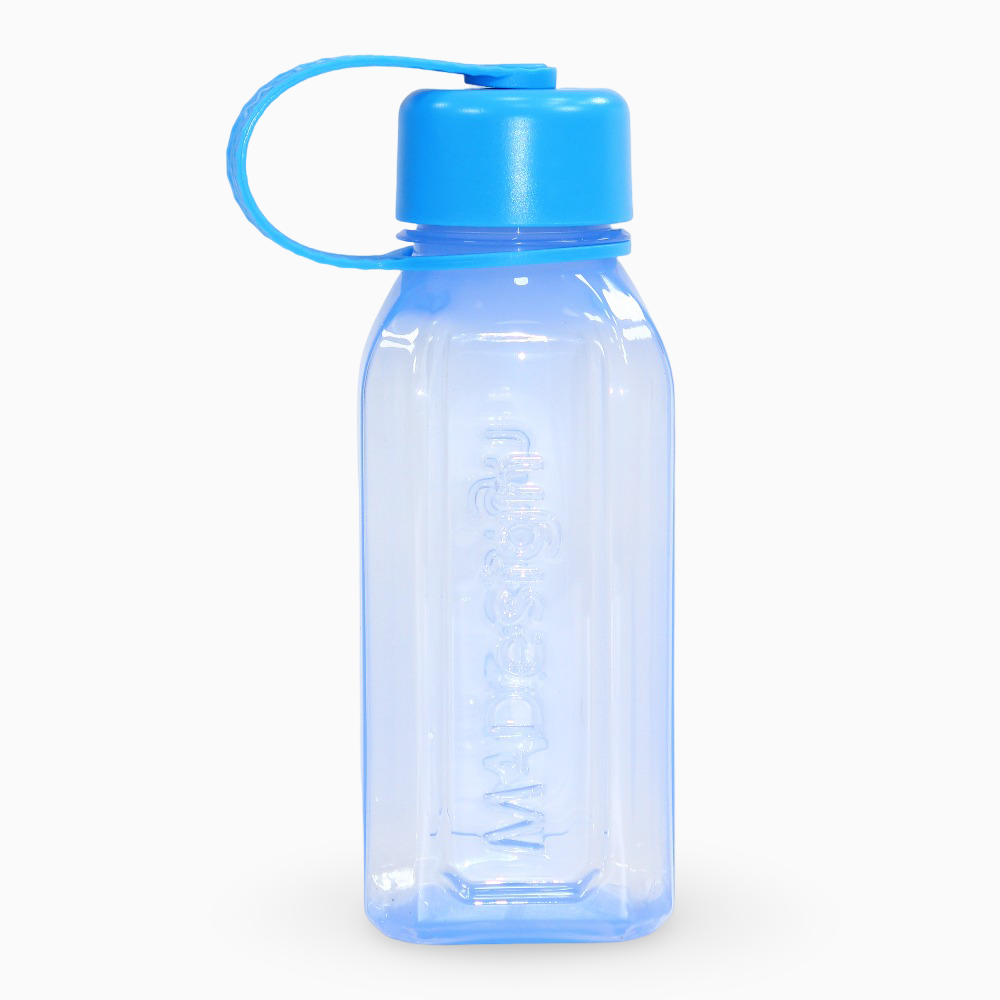 M Design Square Bottle with Strap 500ml – Blue