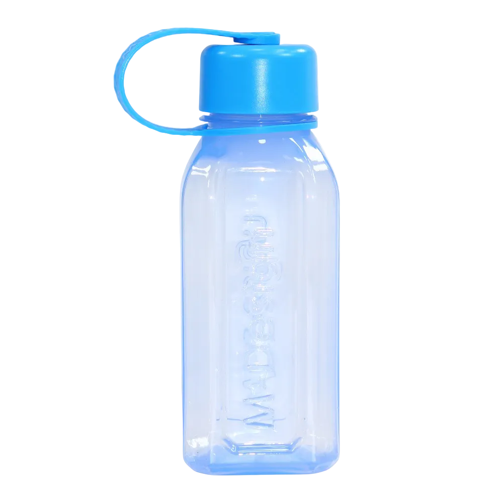 M Design Square Bottle with Strap 500ml – Blue - School