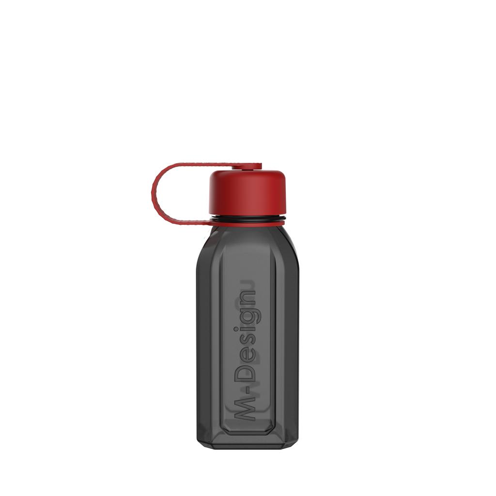 M Design Square Bottle with Strap 500ml - Black