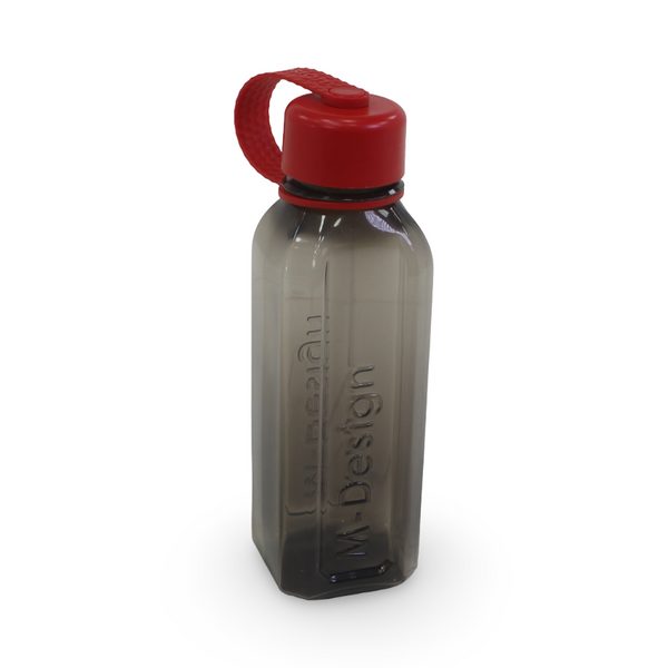 M-Design Square Bottle with Strap 650ml – Black