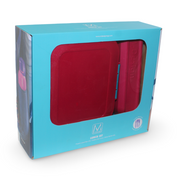M-Design Lunch Set (2.1L Lunch Box & 800ml Water Bottle & Cutlery Set) – Teal/Fuchsia
