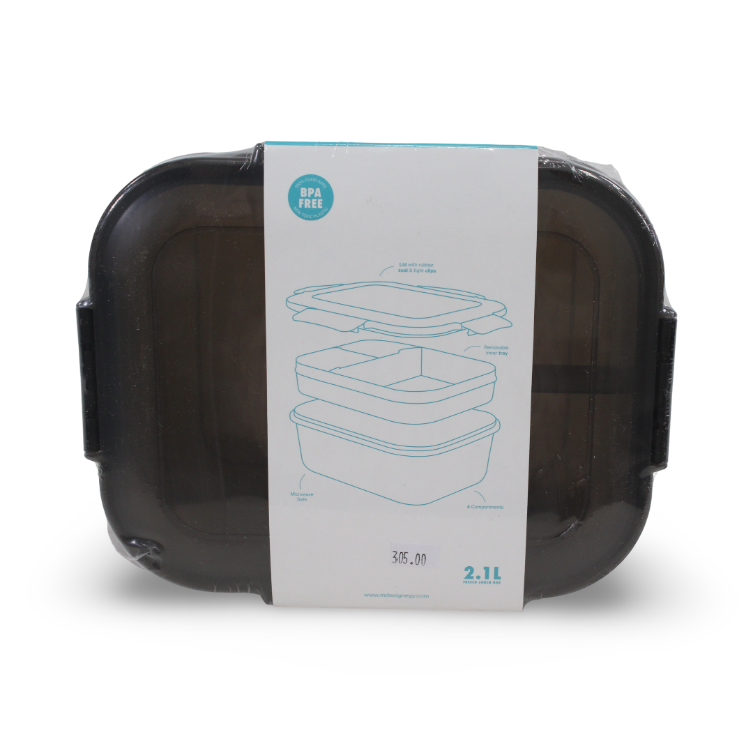 M-Design Fresco lunch Full Transparent 2.1L – Black