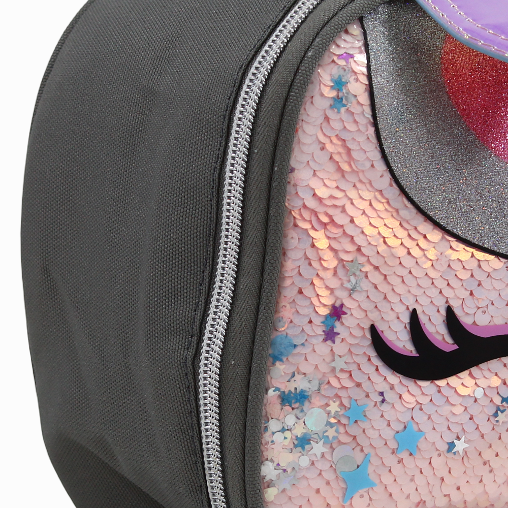 Cubs Unicorn Lashes Glitter Pocket Sequin Lunch Bag – Purple & Pink