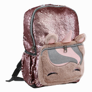 Cubs Matt Pink Sequin & Fur Unicorn Junior Student Backpack