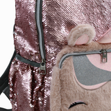 Cubs Matt Pink Sequin & Fur Unicorn Junior Student Backpack