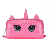 Cubs Cute Hot Pink Unicorn Sequin Pencil Case