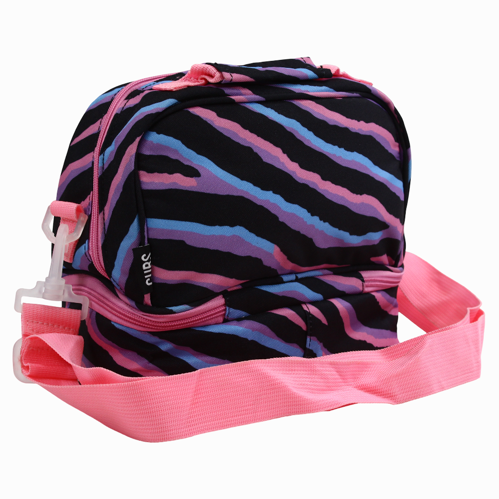 Cubs Black Leopard Gadgets Hard Top Lunch Bag