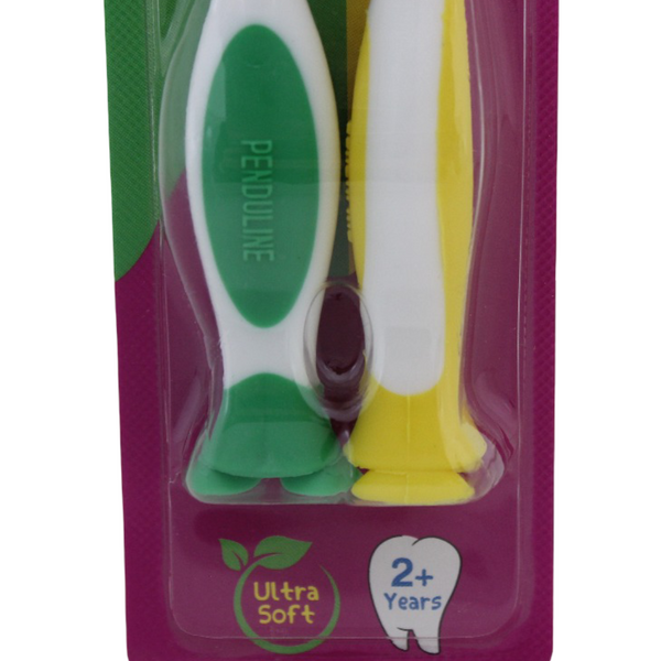 Penduline Tooth Brush – (Green & Yellow) Pack of 2