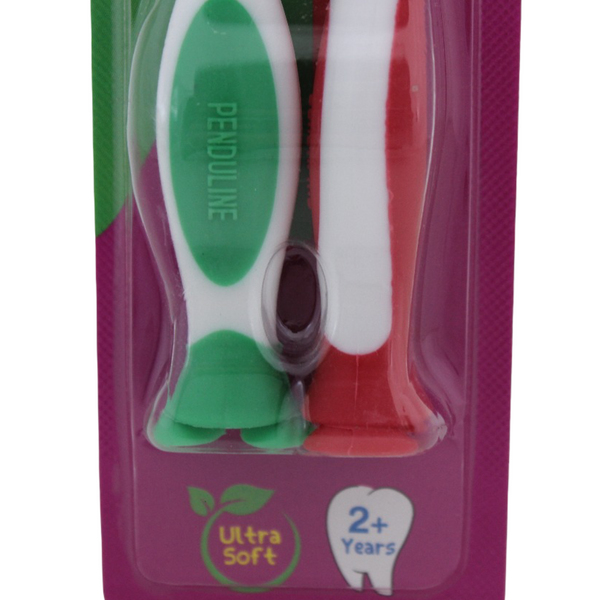 Penduline Tooth Brush – (Green & Red) Pack of 2