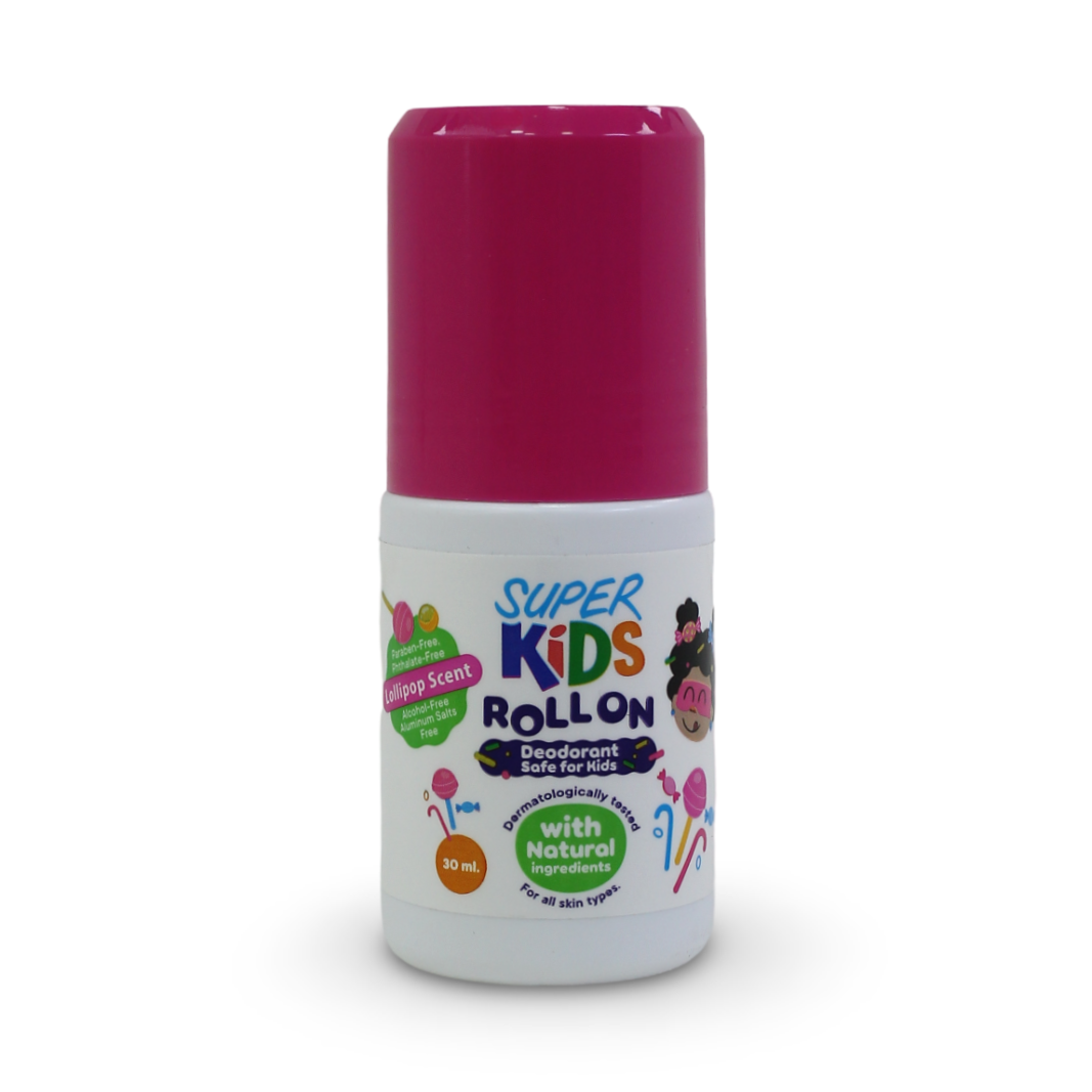 Super Kids Roll-On Deodorant Lollipop Scent 30ml - Baby Essentials