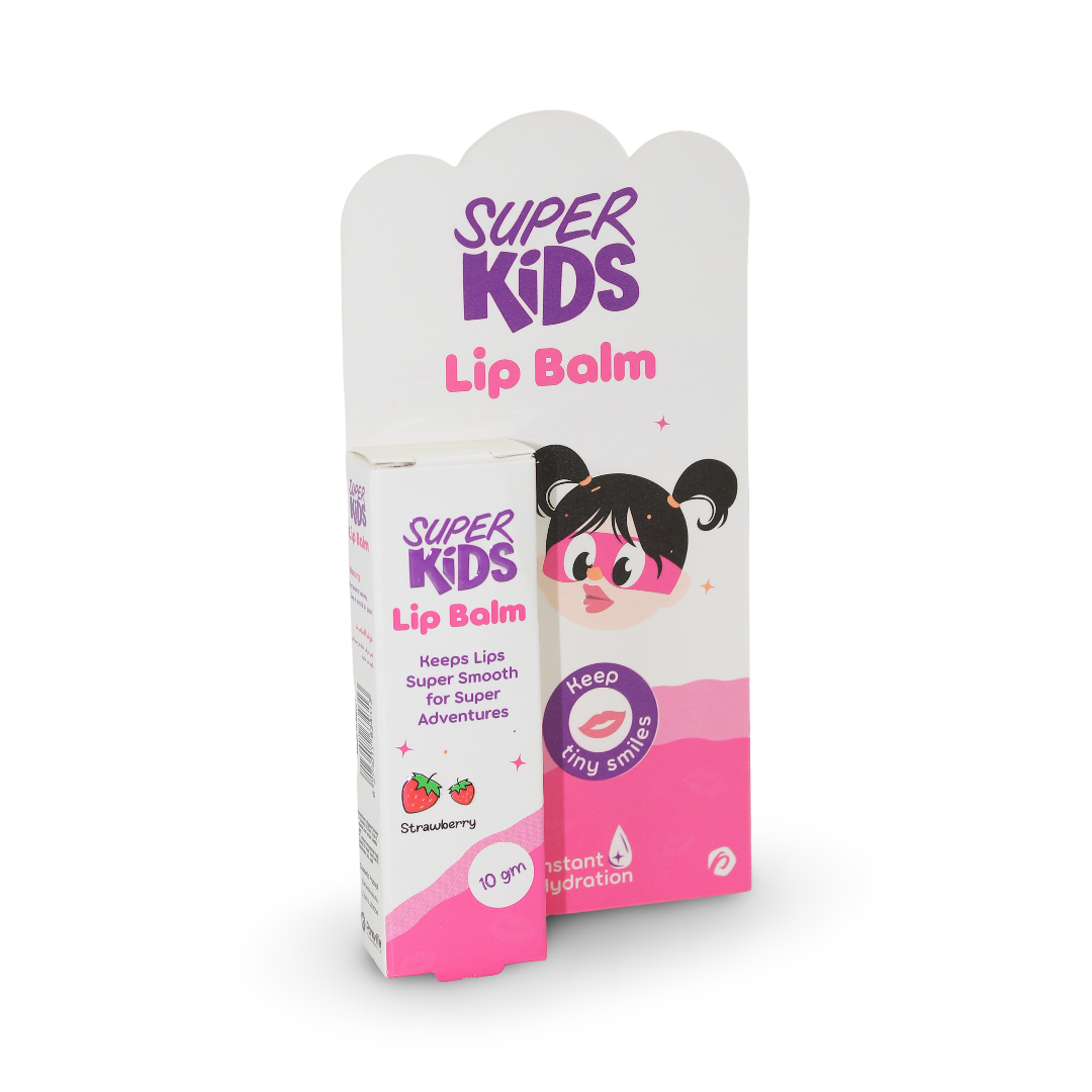 Super Kids Strawberry Lip Balm (10gm) - Baby Essentials
