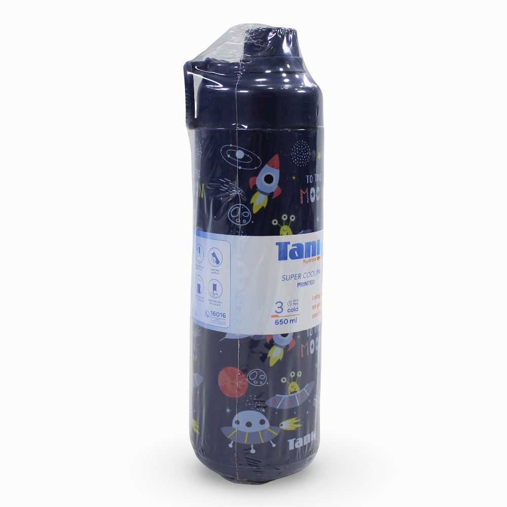 Tank Insulated Plastic Water Bottle Mini Super Cool Space - 650ml