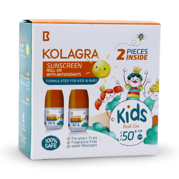 Offer (1+1) Kolagra Kids Sunscreen Roll-On 60ml SPF 50+