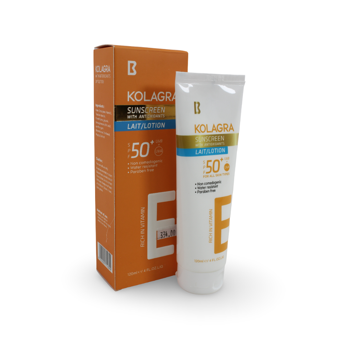 Kolagra Sunscreen Lotion SPF 50+ – 120ml - Baby Essentials